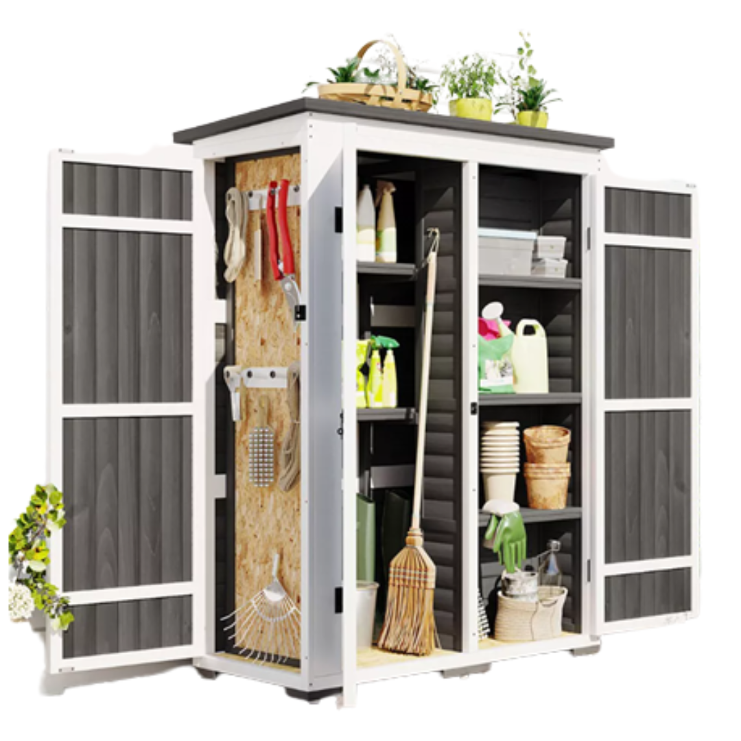 WhizMax Outdoor 65.7'' Garden Tool Storage Shed Cabinet