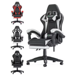 Bigzzia Ergonomic Height Adjustable Gaming Chair With Footrest