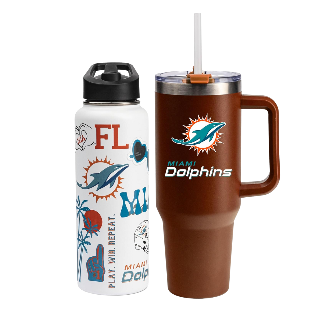 2-Pack Officially Licensed NFL Stainless Steel Tumbler Set