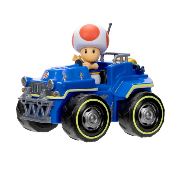 Super Mario Bros Movie Toad 2.5" Figure With Kart
