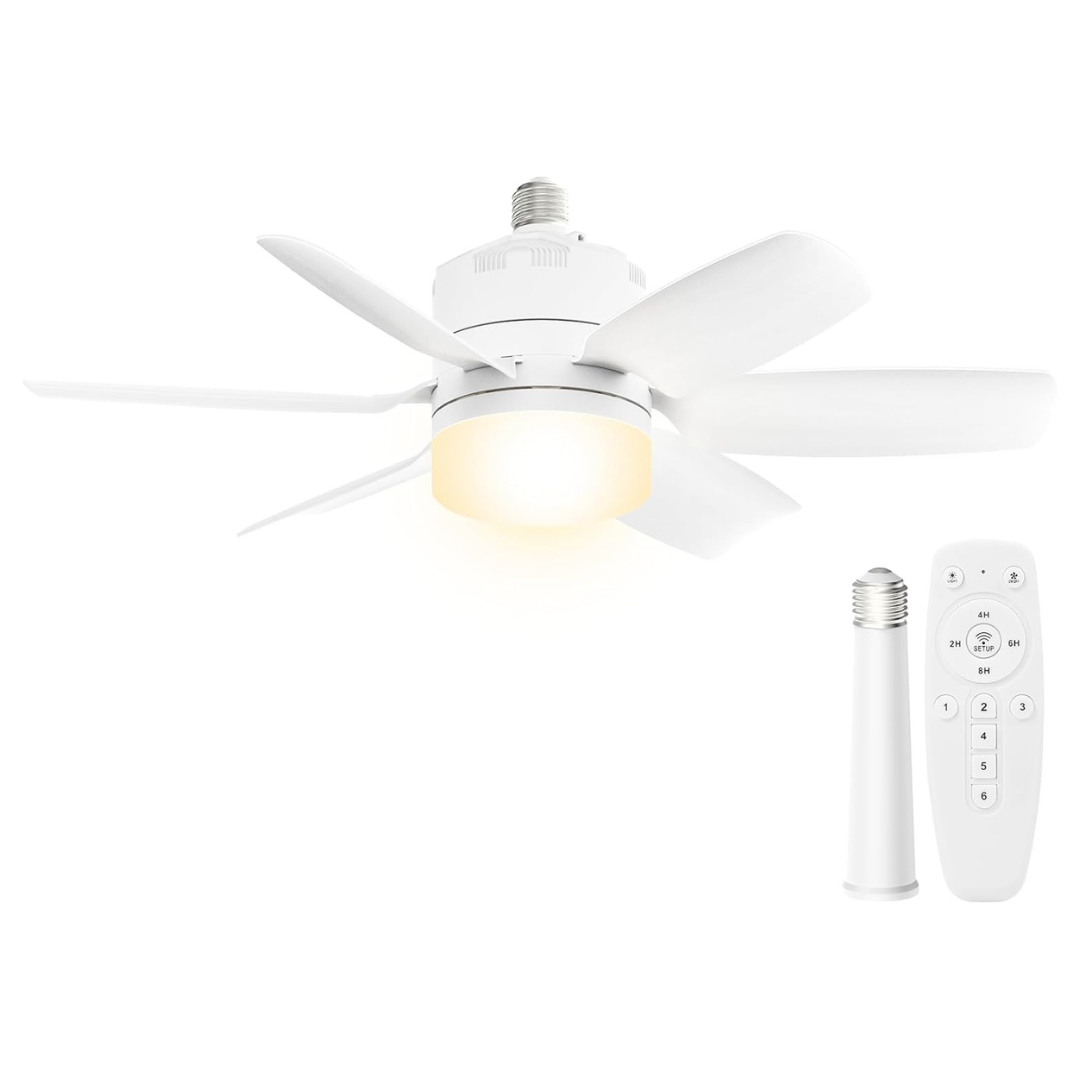 Dimmable 6 Speeds 1200 Lumens Ceiling Fan With Lights And Remote Control