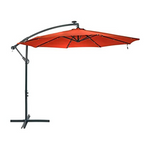 Sunnydaze 10' Solar Offset Patio Umbrella W/ LED Lights
