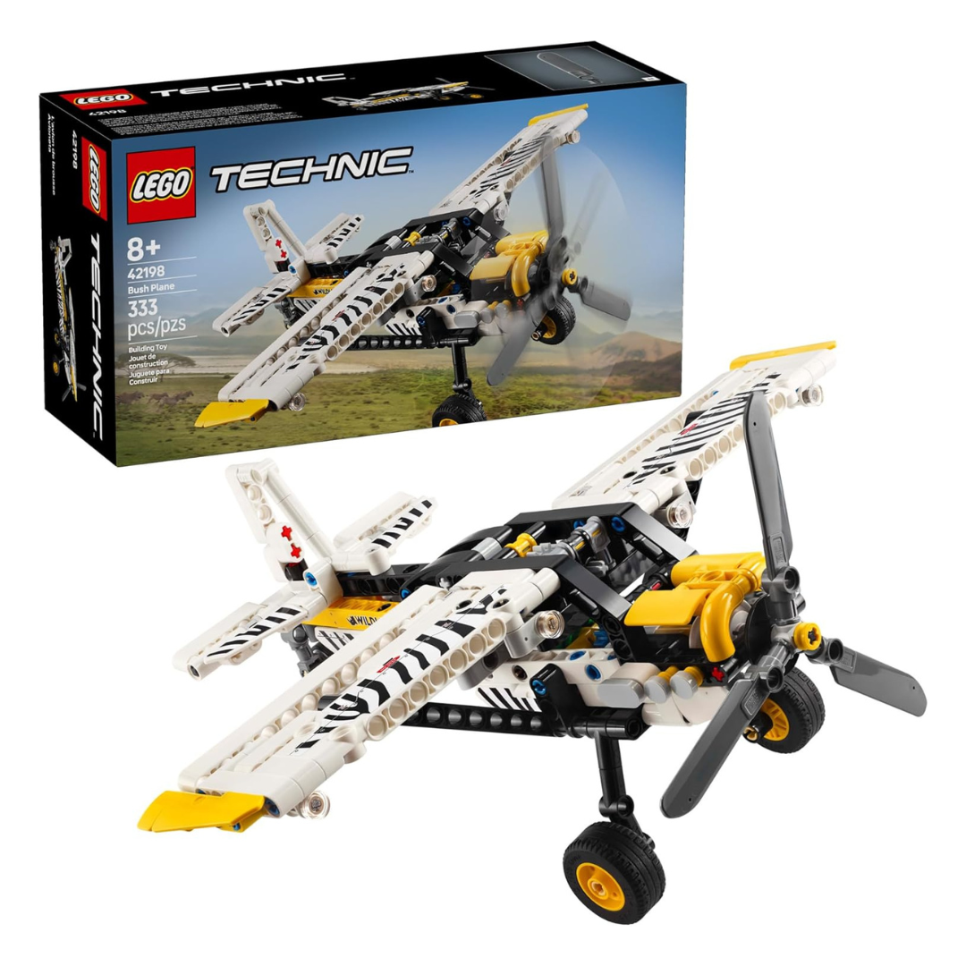 333-Piece LEGO Technic Bush Plane Building Toy Kit (42198)