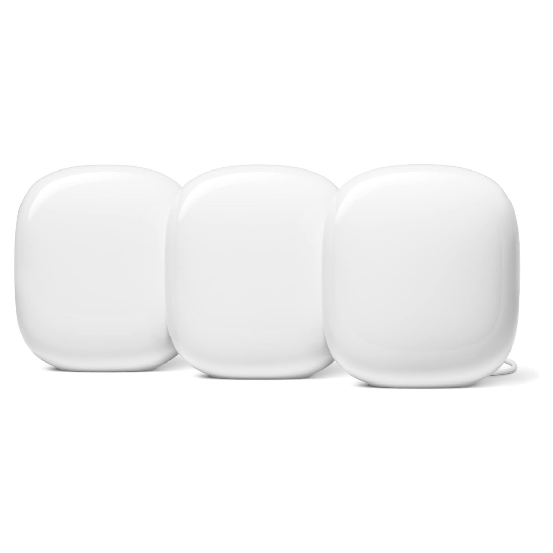 3-Pack Google Nest WiFi Pro 6E AXE5400 Mesh Router System