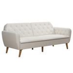 Novogratz Tallulah Memory Foam Futon Sofa Bed (Ivory Boucle)