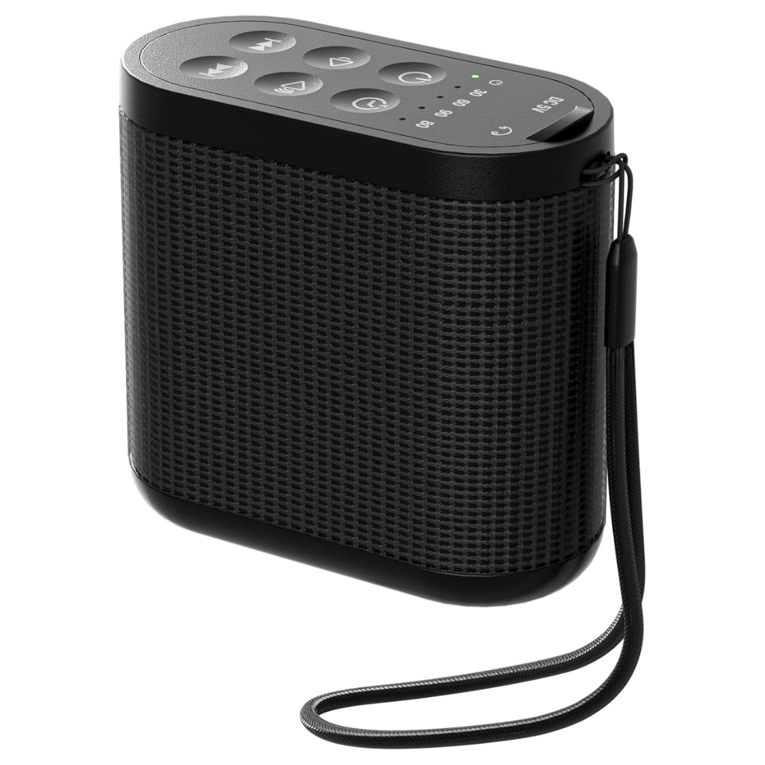 Welldiea Portable White Noise Machine With 21 Sleep Sounds (Black)