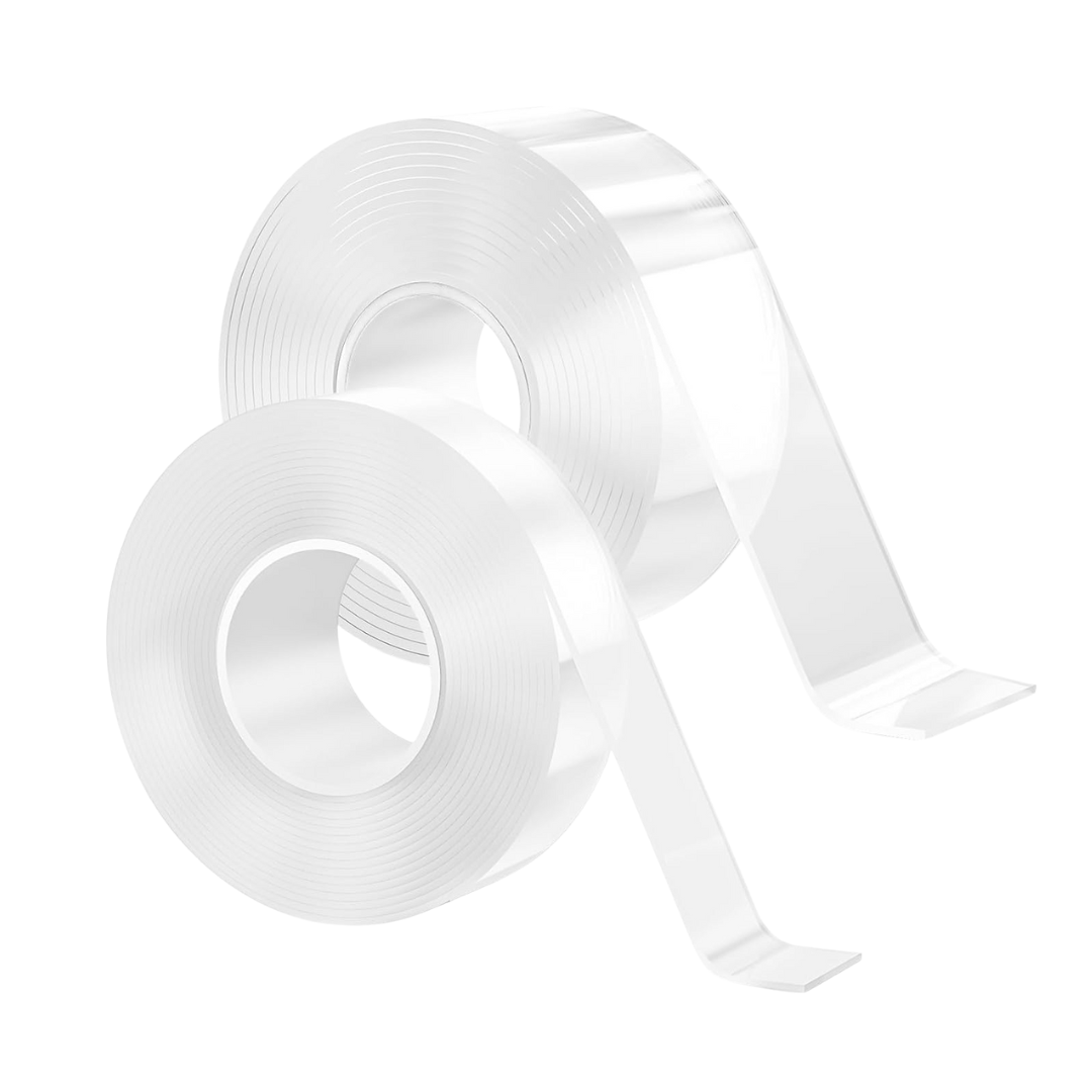 2 Rolls 19.7-Ft Double-Sided Heavy Duty Mounting Tape, 0.5" & 1.18"