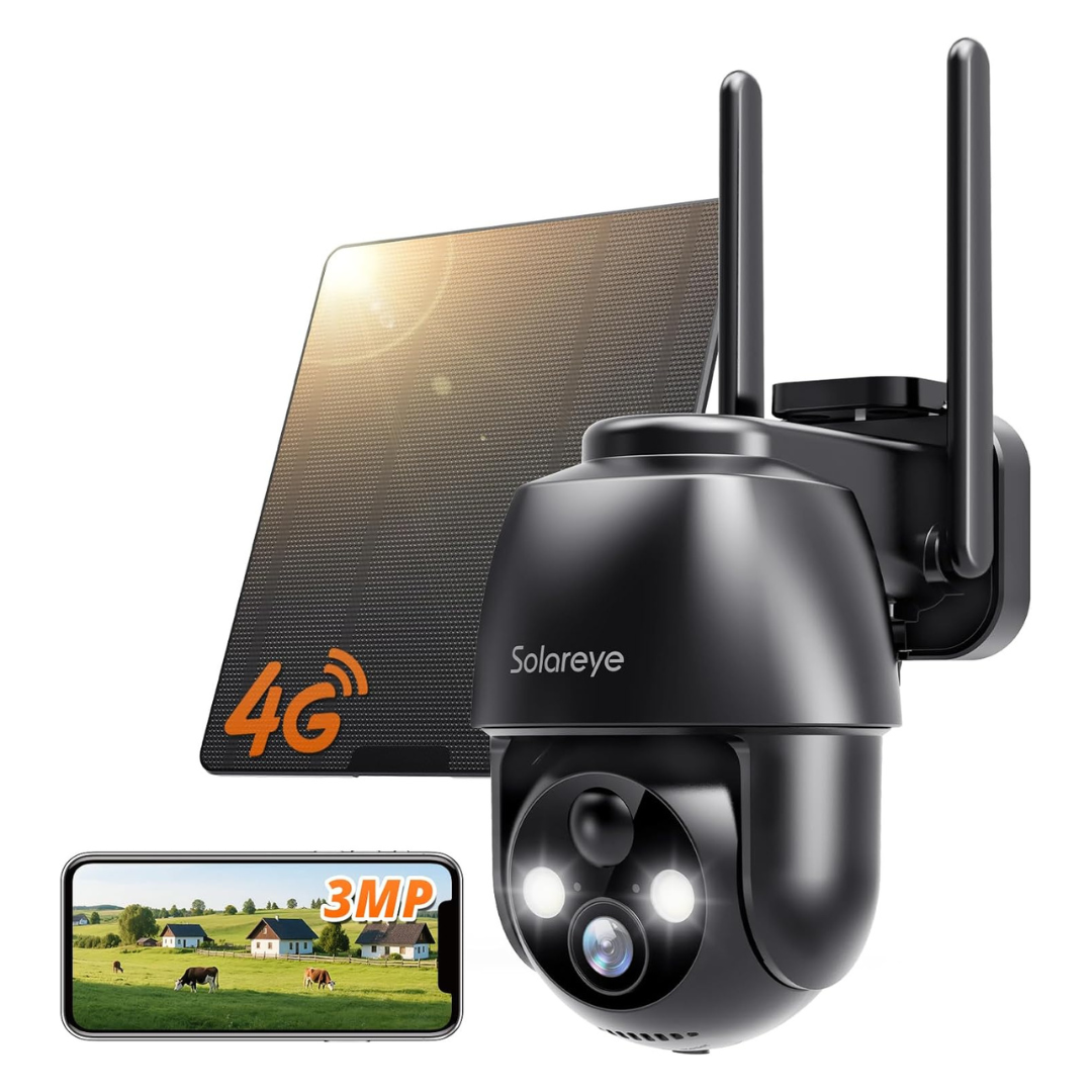 4G LTE Cellular Built-in SIM Card No WiFi Security Camera