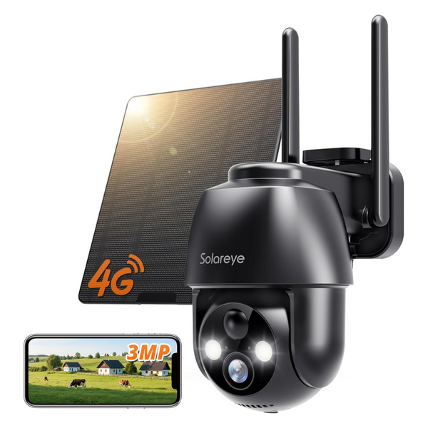 4G LTE Cellular Built-in SIM Card No WiFi Security Camera