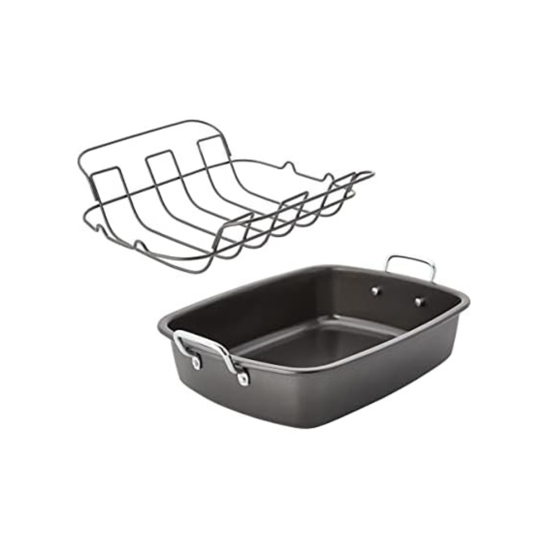 Chicago Metallic 18" x 13" Nonstick Roaster W/ Floating Rack