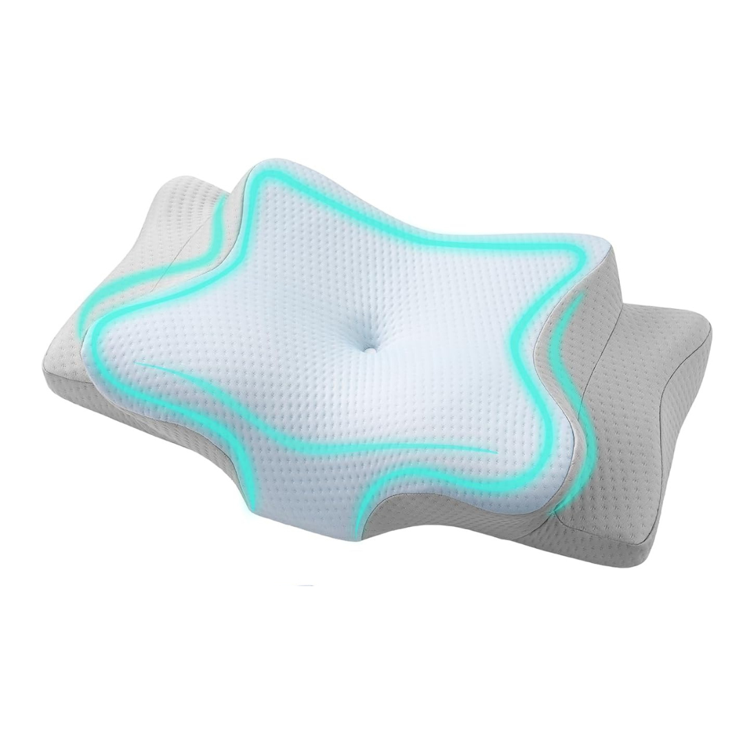 Hansleep 4.7/5.5" H Adjustable Cervical Pillow For Neck Pain