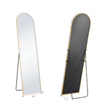 EDX 59"x16" Arched/Rectangle Full Length Floor/Wall Mounted Mirror