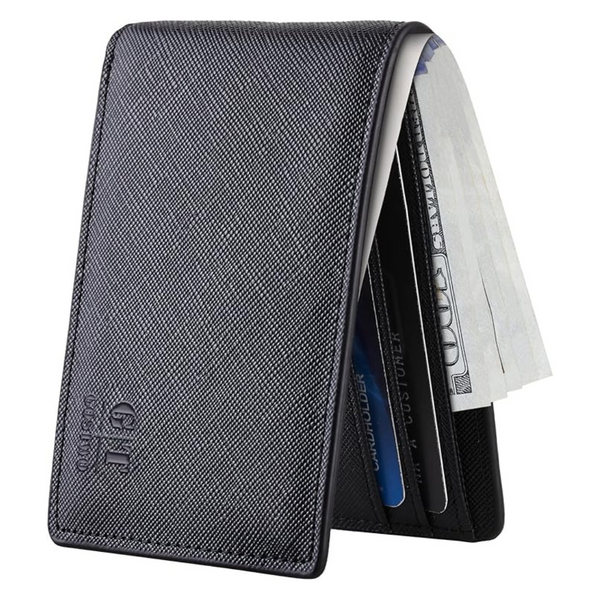 Men's Minimalist Leather Bifold Slim RFID Wallet (Various)