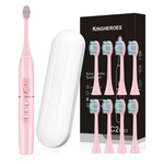 Kingheroes Electric Toothbrush Set With 8 Brush Heads (2 Colors)