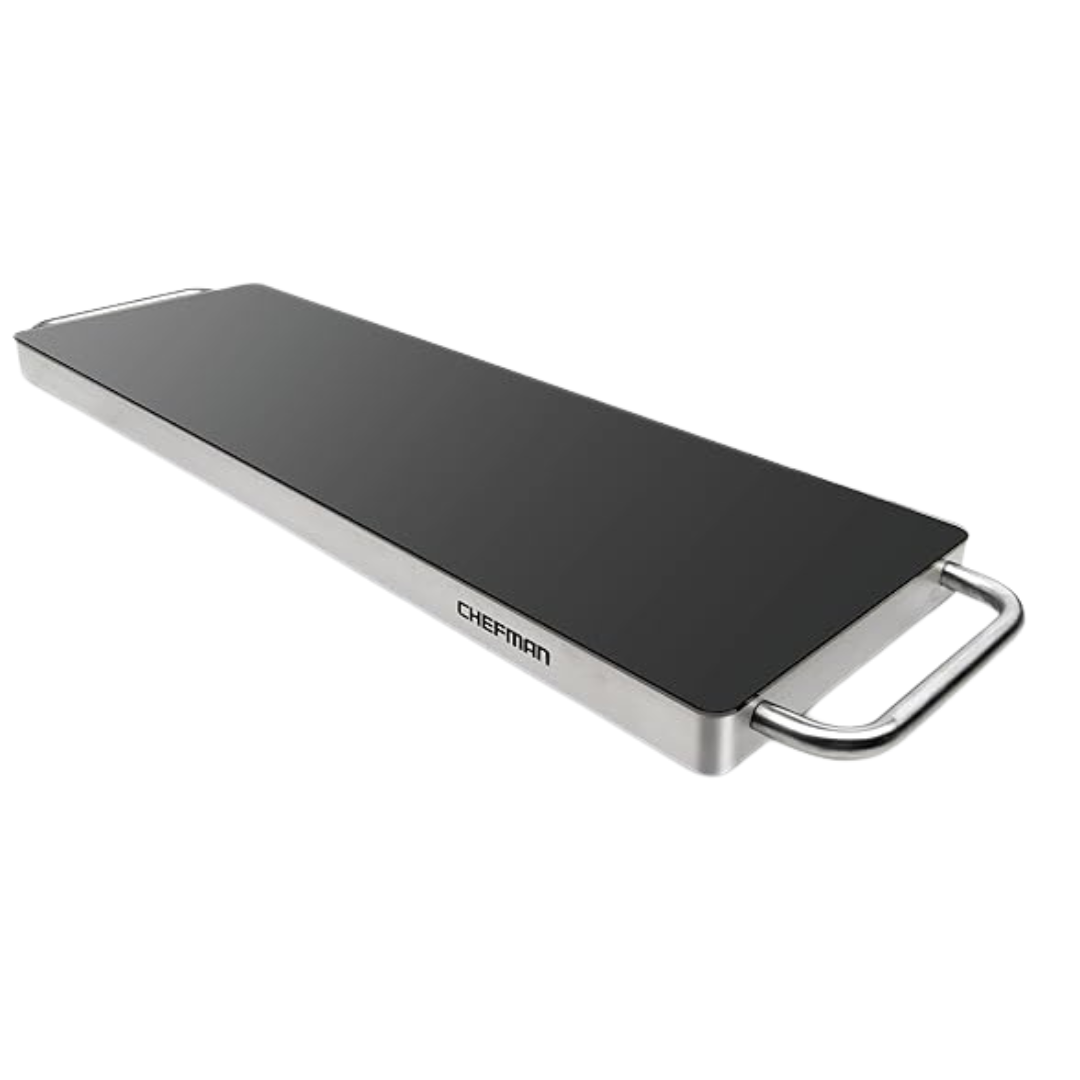 23"x8" Chefman Long Electric Warming Plate With Glass Top
