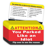 100-Pack 3.5"x2" PARTH iMPEX You Parked Like An Idiot Business Cards