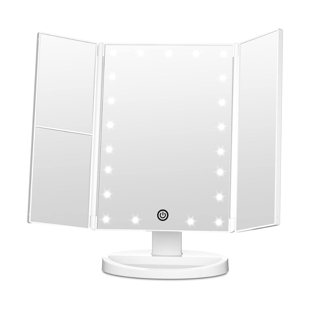 Fascinate Trifold 2X/3X Magnification Vanity Mirror With 21 LED Lights