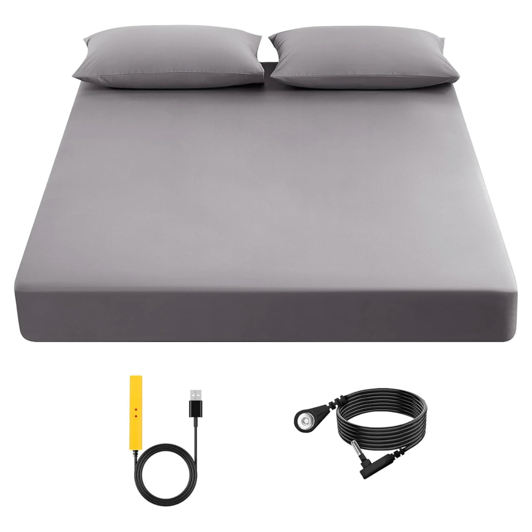 90% Organic Cotton +10% Pure Silver Organic Fitted Grounded Sheet