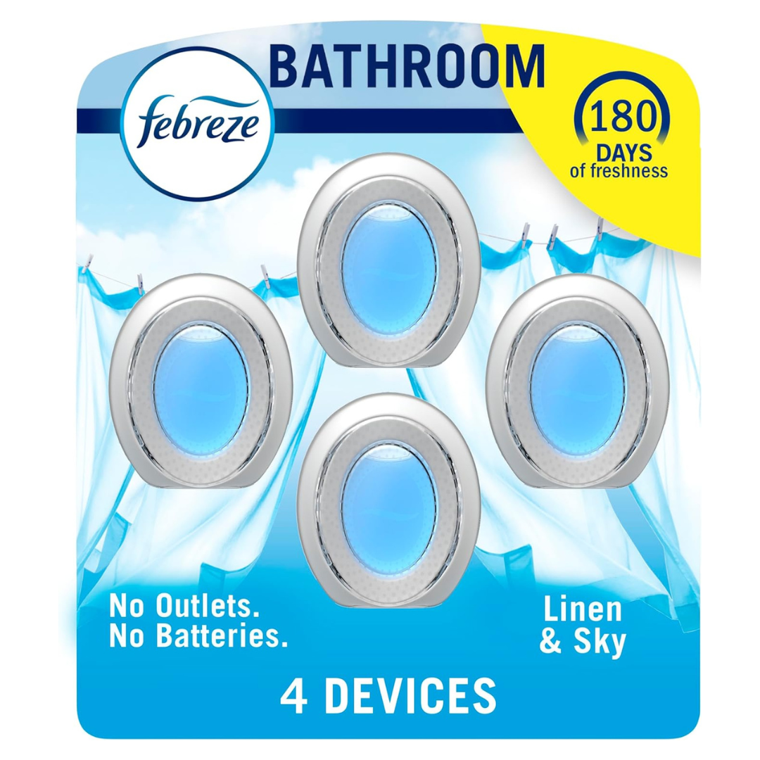 4-Pack Febreze Small Spaces Plug In Air Fresheners (Linen & Sky)