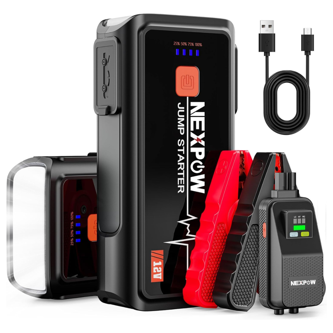 12V Battery Jumper Start Pack Kit For Up To 9.0L Gas & 7.0L Diesel Engines