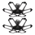 2-Pack Sentryse LED Garage Lights W/ 6 Adjustable Panels