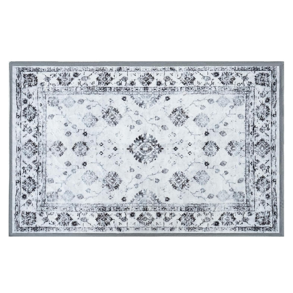 FinRec 4' x 6' Washable Vintage Floral Bedroom Rug