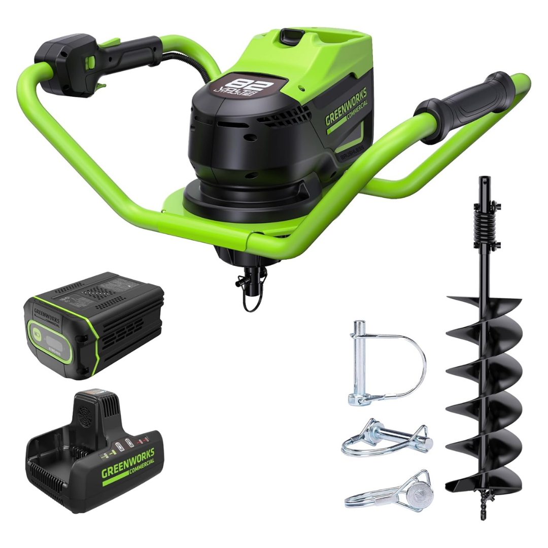 Greenworks 82V Brushless Earth Auger W/ 4.0Ah Battery & Charger