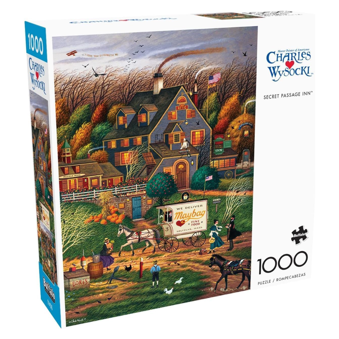 1000-Piece Buffalo Games Charles Wysocki Secret Passage Inn Jigsaw Puzzle