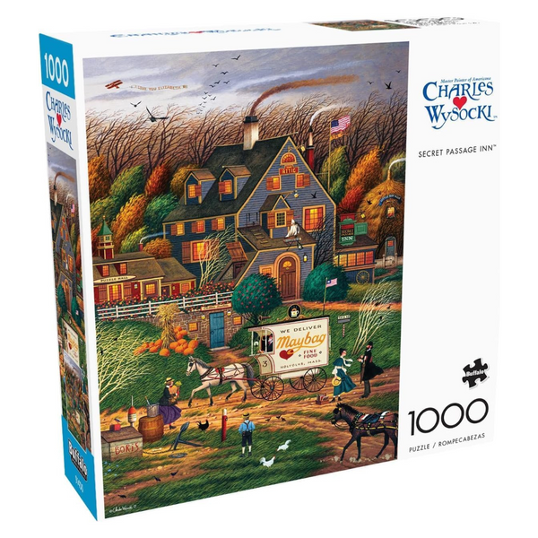 1000-Piece Buffalo Games Charles Wysocki Secret Passage Inn Jigsaw Puzzle