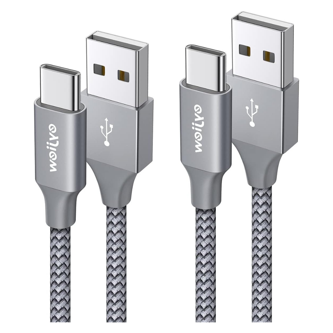 2-Pack 3.3ft Fast Charge USB-A To USB-C Charging Cable