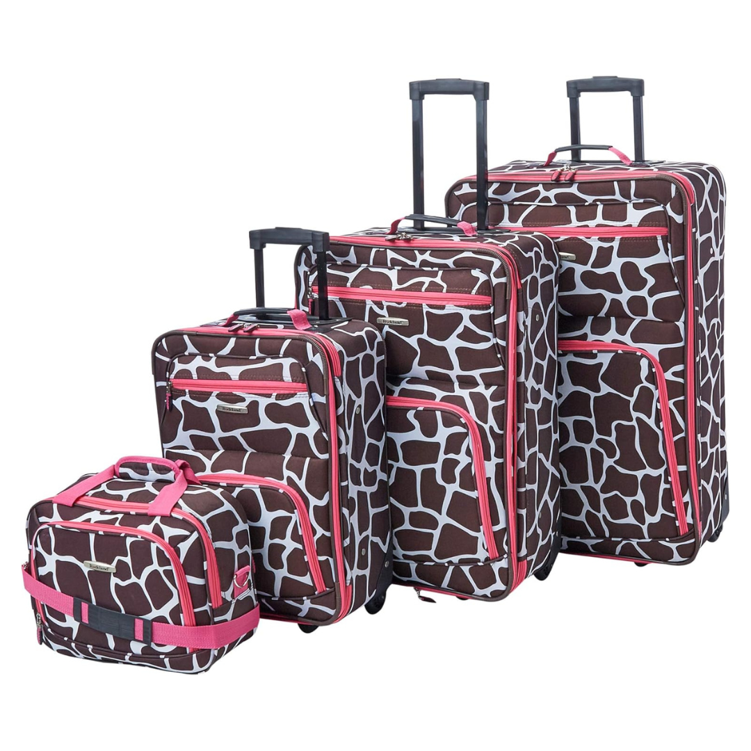 4-Piece Rockland Fashion Softside Upright Luggage Set (14/19/24/28)
