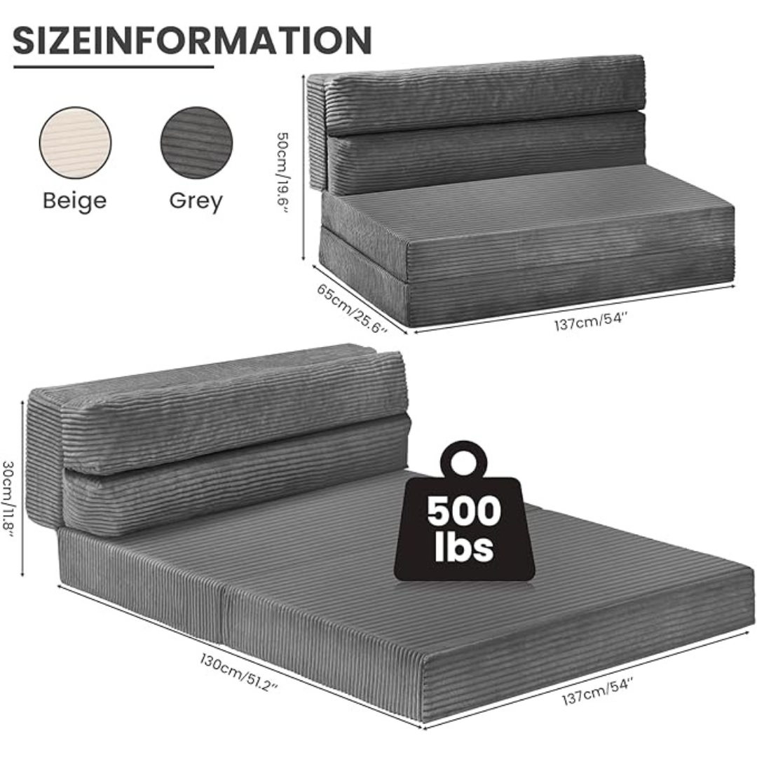 Portable 2-in-1 Convertible Sofa Bed