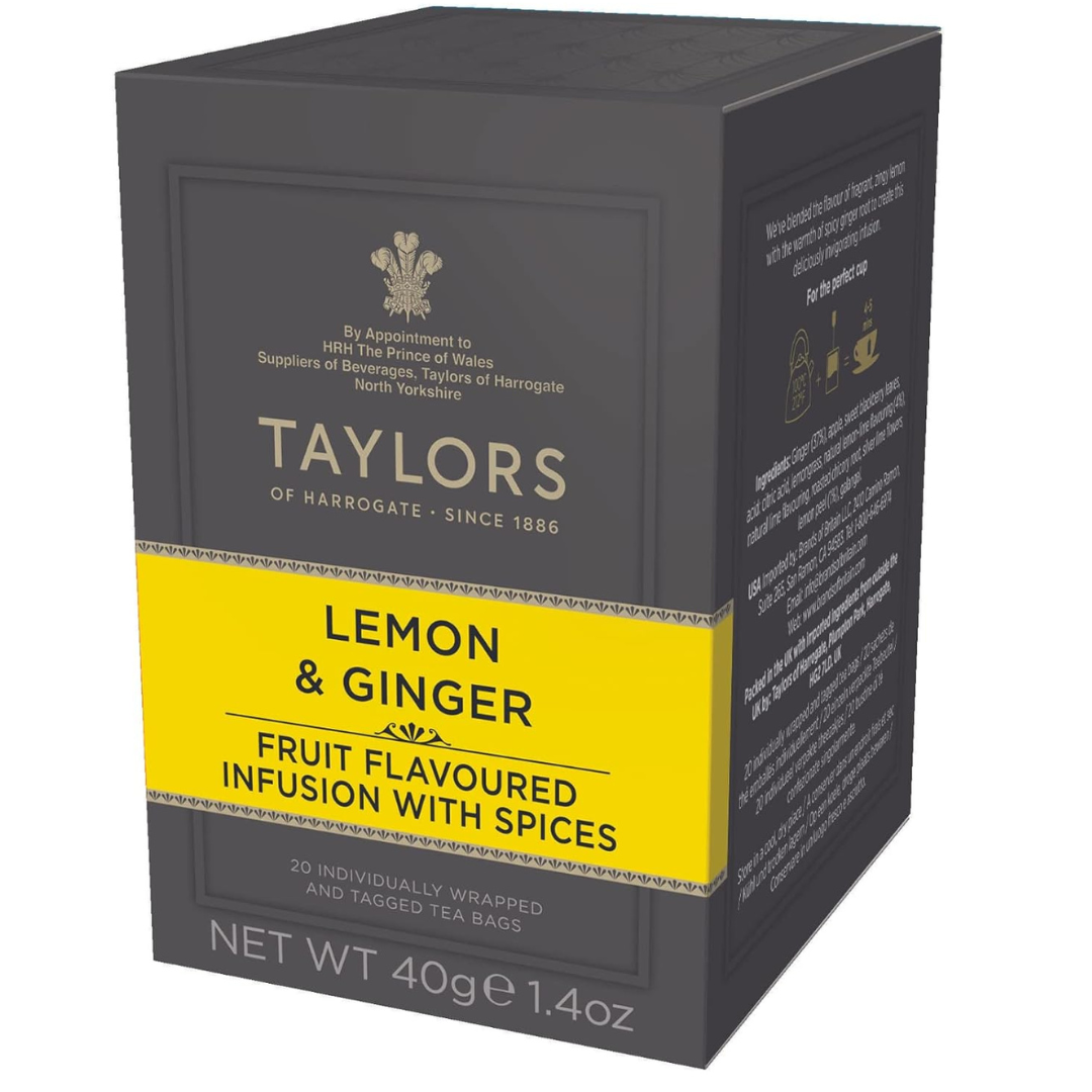 20-Count Taylors of Harrogate Lemon & Ginger Herbal Tea