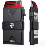 Runbox Men's Slim Aluminum RFID Card Holder Wallet w/ Pop-up Function