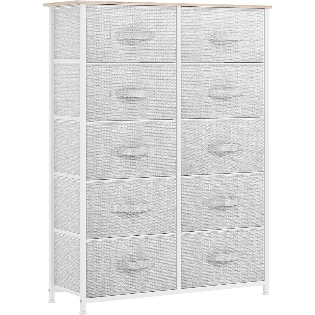 Yitahome 10-Drawer Fabric Dresser Storage Tower