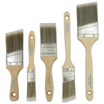 5-Pack Pro-Grade Flat & Angle Paint Brush Set