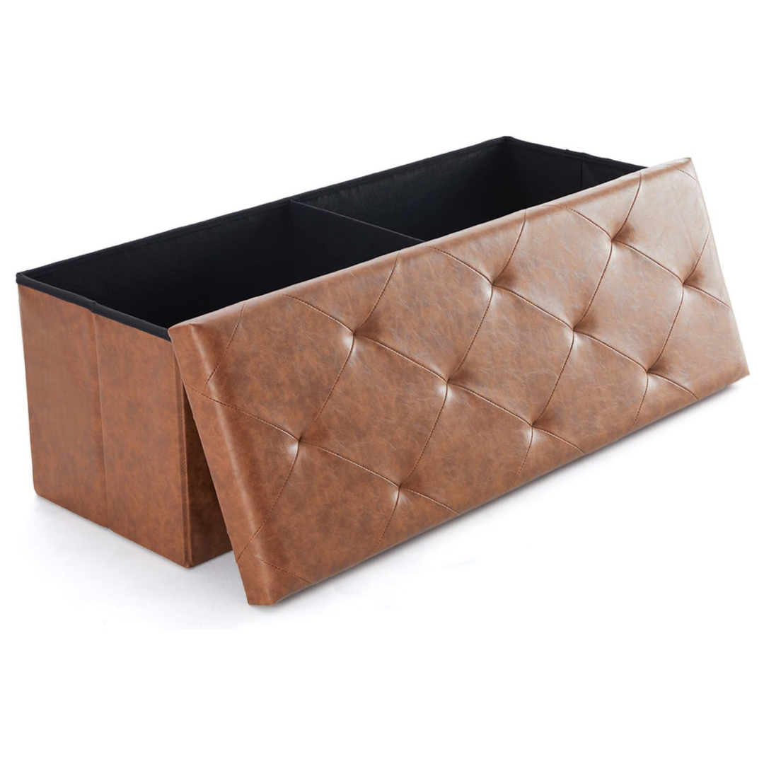 Sweetcrispy 43 Folding Ottoman with Storage Bench