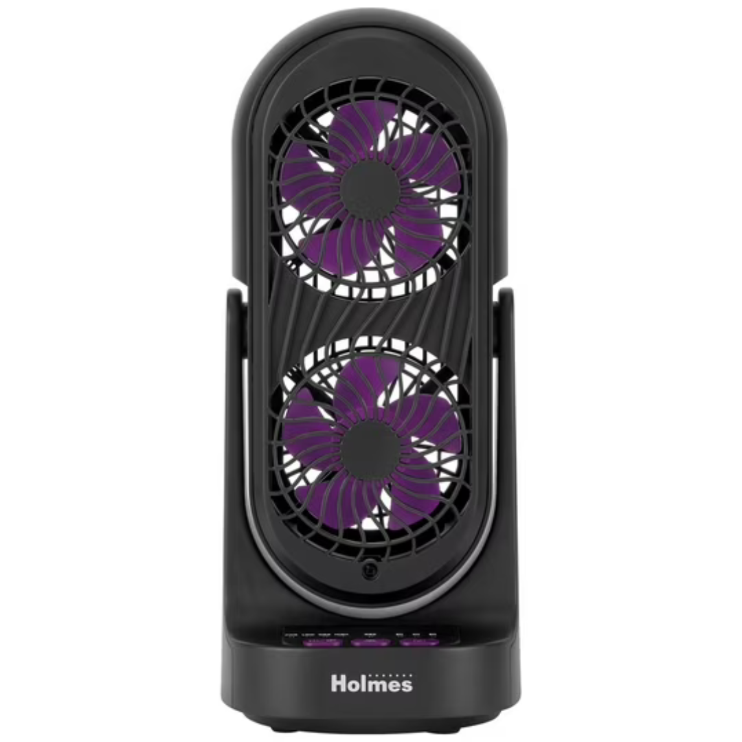 13" Holmes DuoBreeze Dual Blade Desk Fan (2 Colors)