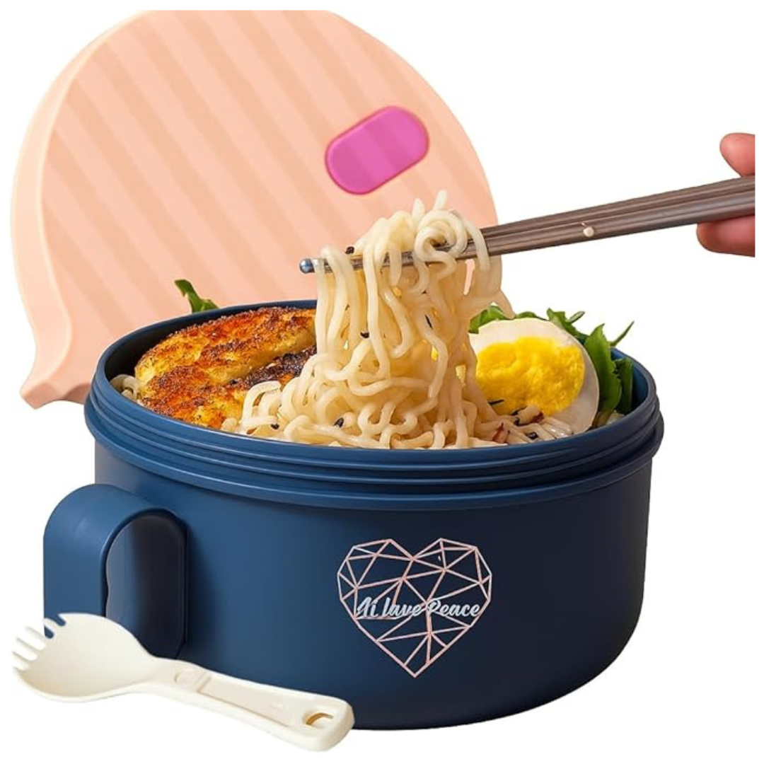 40-Oz Ai Love Leakproof Peace Microwave Soup & Ramen Bowl