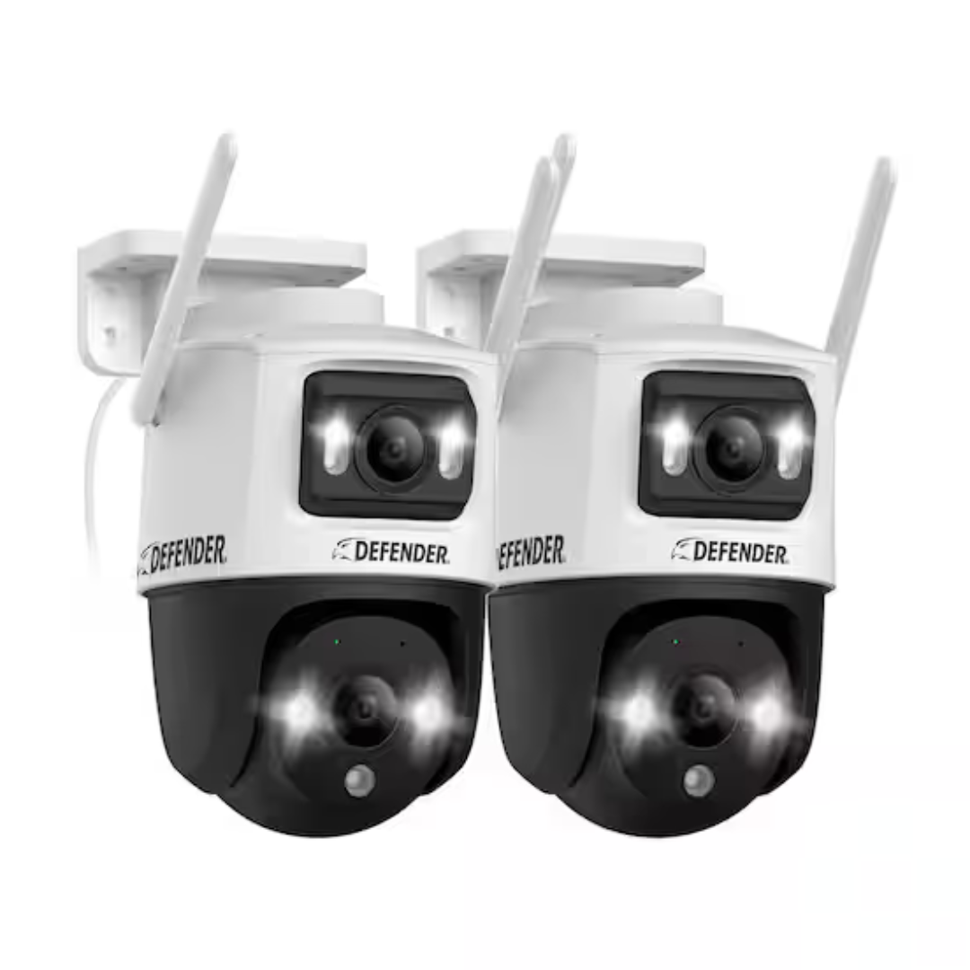 2-Pack Defender AI Guard Pro 3K PLUS Wi-Fi Security Camera