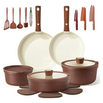 29-Pieces Ceramic Cookware Set With Kitchen Essentials