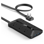Anker 10-In-1 Ultra Thin Flat Power Strip W/6 AC, 2 USB-A & 2 USB-C Ports