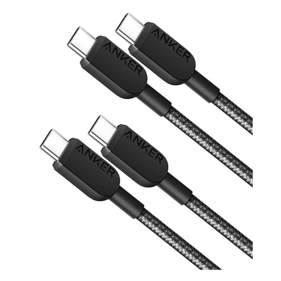 2-Pack Anker 60W/3A 310 USB C To USB C 3ft Charger Cable