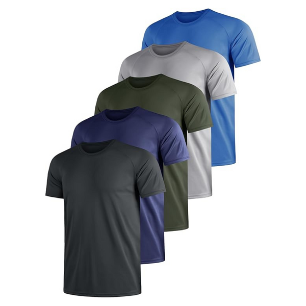 5-Pack Moisture Wicking Dry Fit Breathable Dress Shirt