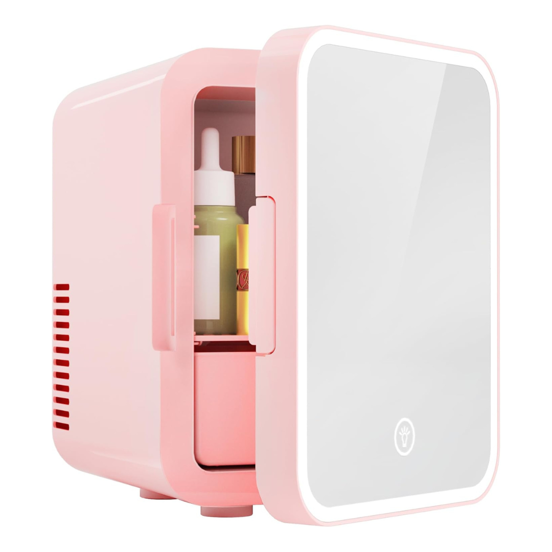 5L AC/DC Small Refrigerator With Dimmable LED Mirror