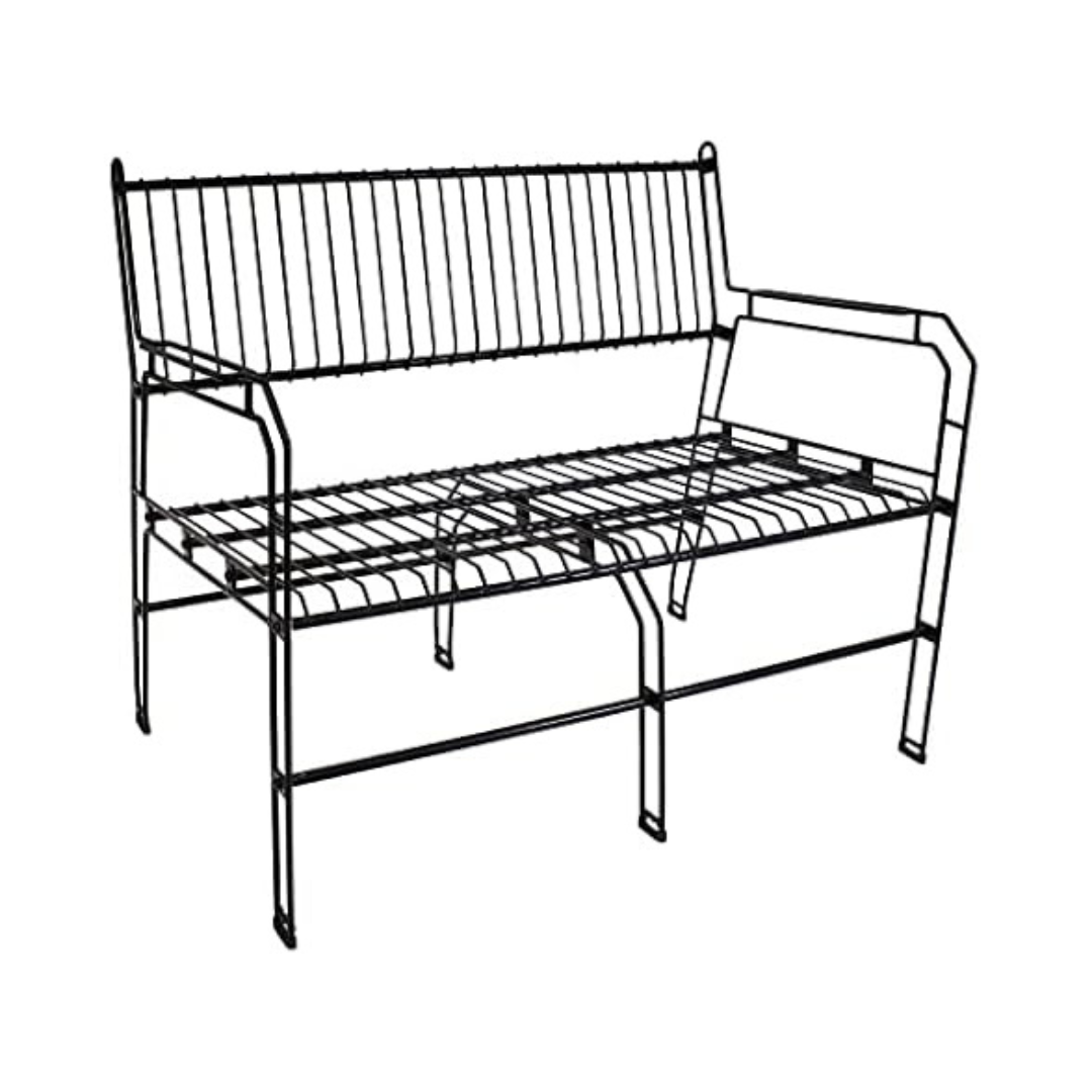 Sunnydaze 30.75" H 2-Person Modern Steel Wire Bench