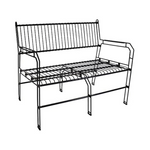 Sunnydaze 30.75" H 2-Person Modern Steel Wire Bench