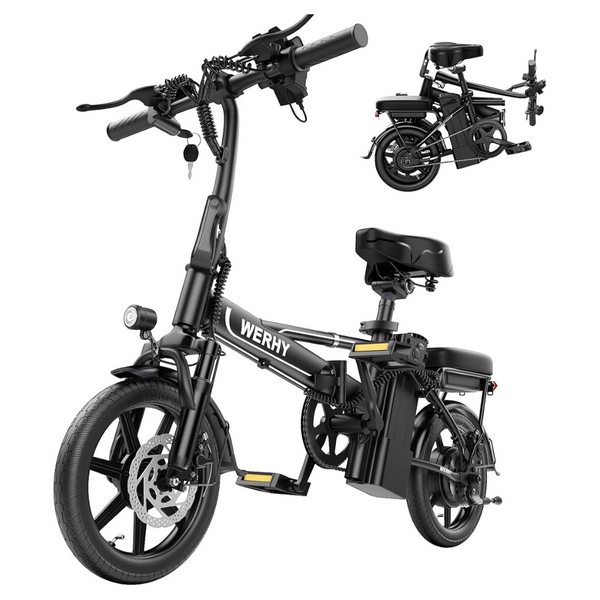 Werhy Electric Adults 22 MPH Max Speed Folding Bike