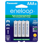 8-Pack Panasonic Eneloop AAA Rechargeable Ni-MH Batteries