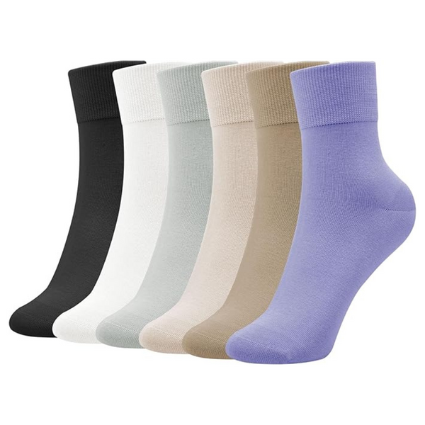 6-Pairs Women's Cotton Breathable Thin Ankle Socks